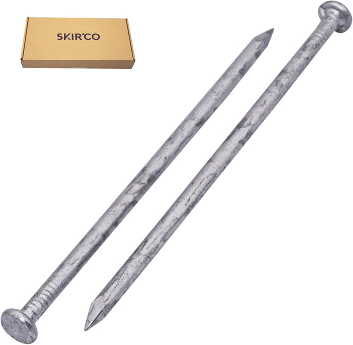 SKIR'CO (80 Stück) Verzinkte Konstruktionsnägel 4,0 x 100 mm, gemeinsame Drahtnägel, flacher runder