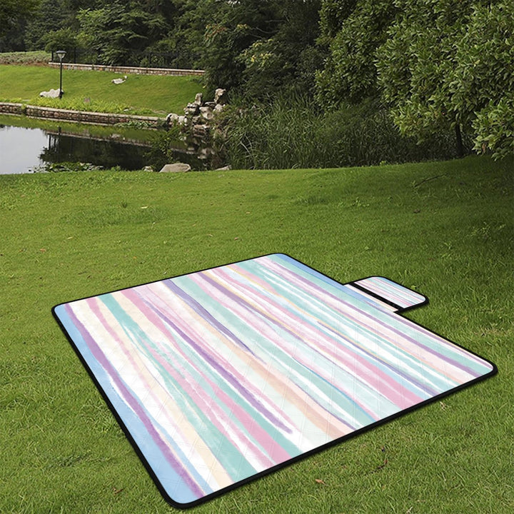 Picknickdecke Wasserdicht, 200 x 200cm Gross Stranddecke Sandfrei mit Wasserdichter Unterseite, Trag