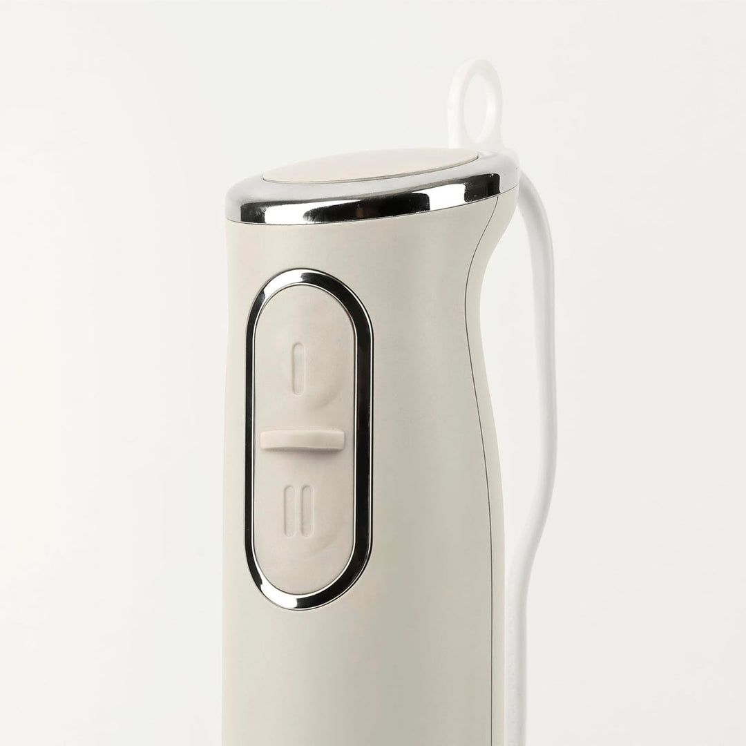 Girmi MX03 Stabmixer, 400 Watt DC, Schaft und Klingen 19 cm Edelstahl, Kreideweiss, Kreideweiß