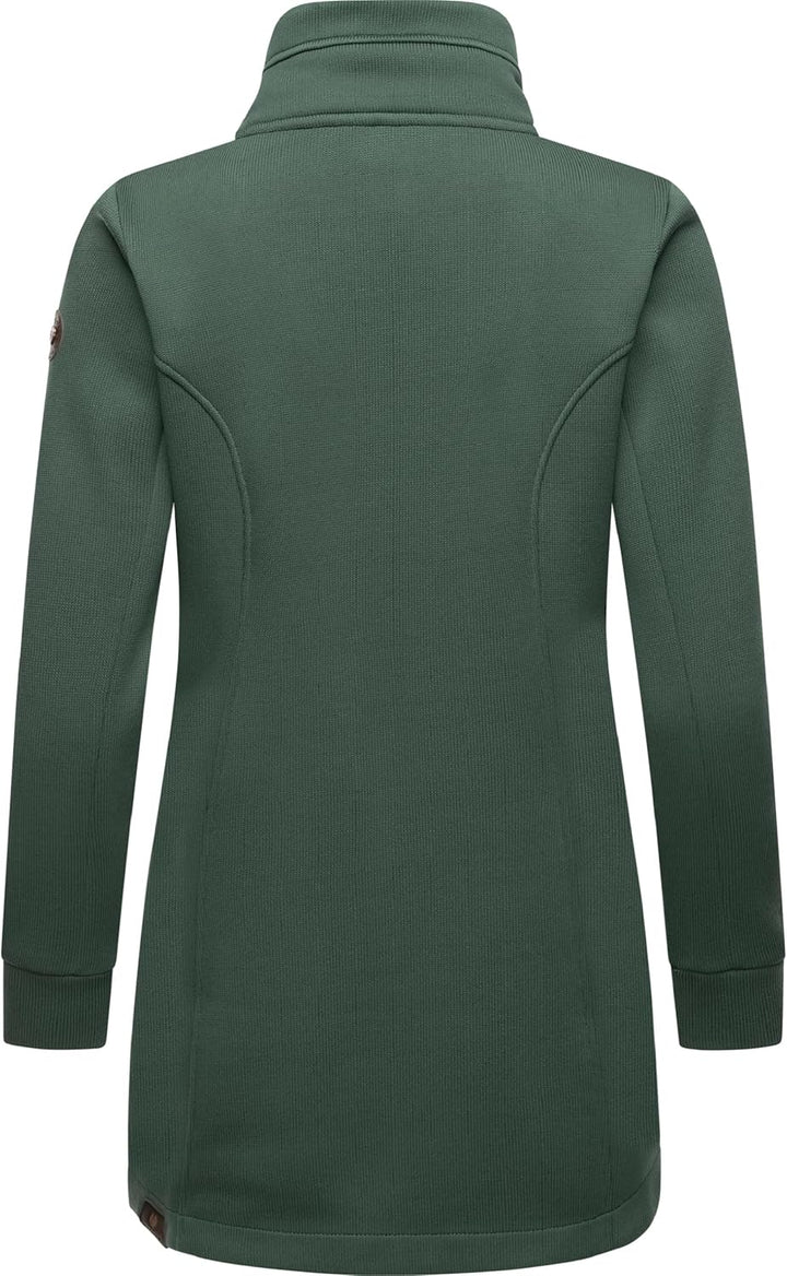 Ragwear Damen leichter Sweat-Übergangsmantel lang windabweisendl mit hohem Kragen Letrice Bonded XS-