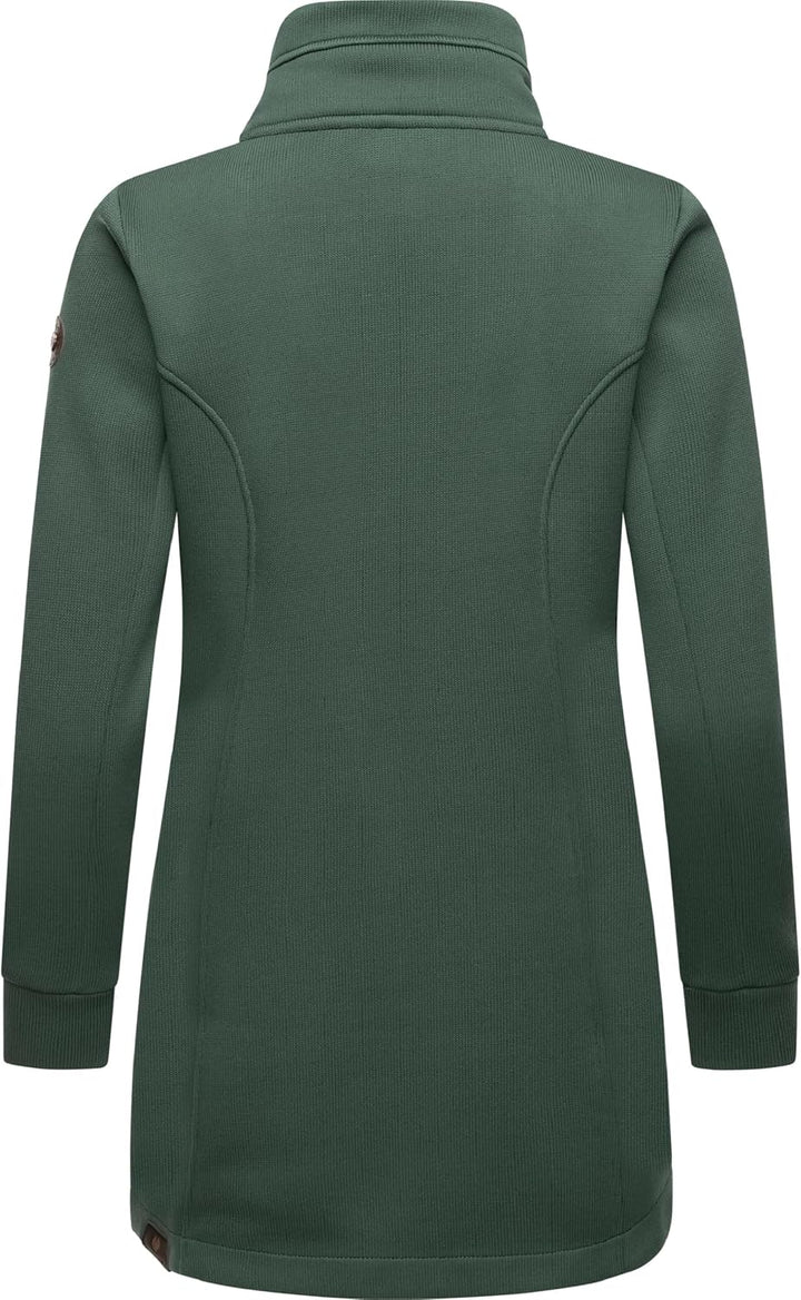 Ragwear Damen leichter Sweat-Übergangsmantel lang windabweisendl mit hohem Kragen Letrice Bonded XS-
