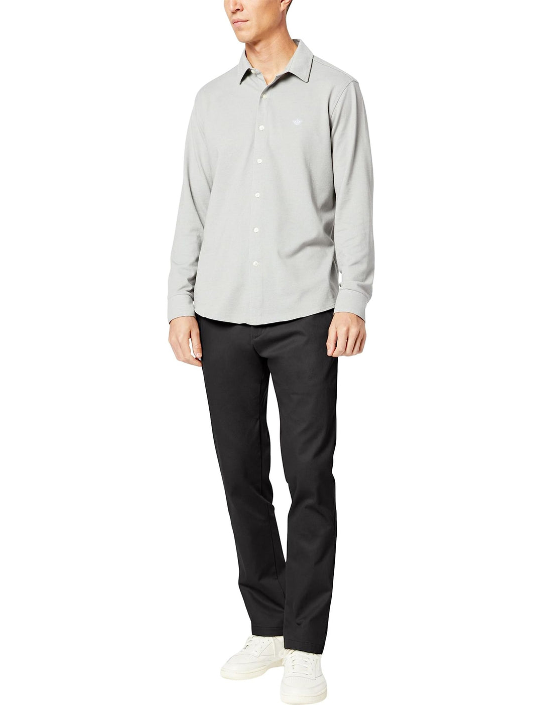 Dockers Herren Signature Khaki Slim Fit Pants Refined Chinos 28W / 32L Schwarz, 28W / 32L Schwarz