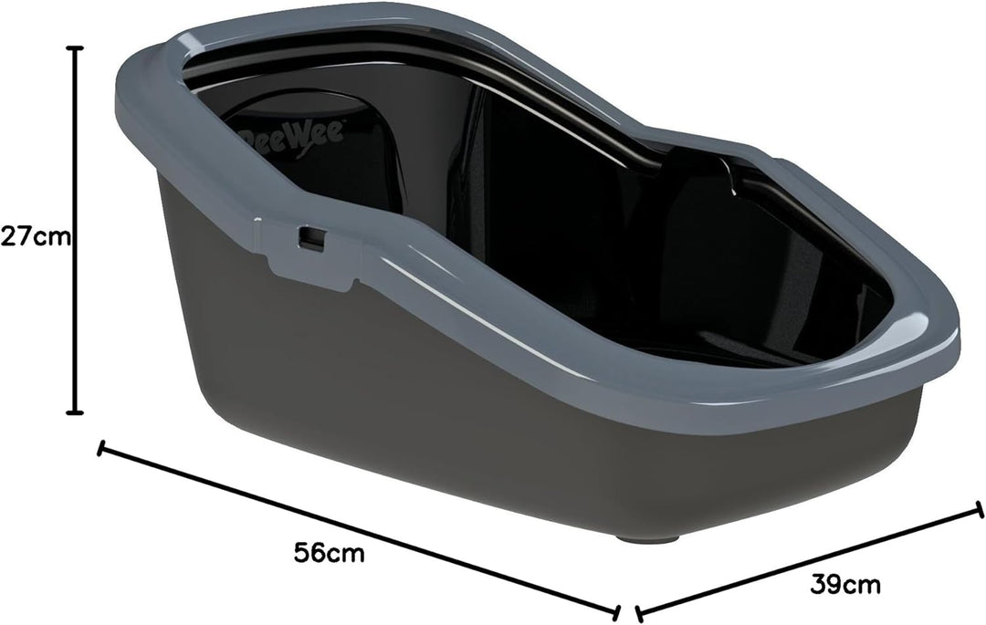 PeeWee EcoMinor - Katzentoilette - Starter-Paket Schwarz Schwarz-Anthrazit, Schwarz-Anthrazit