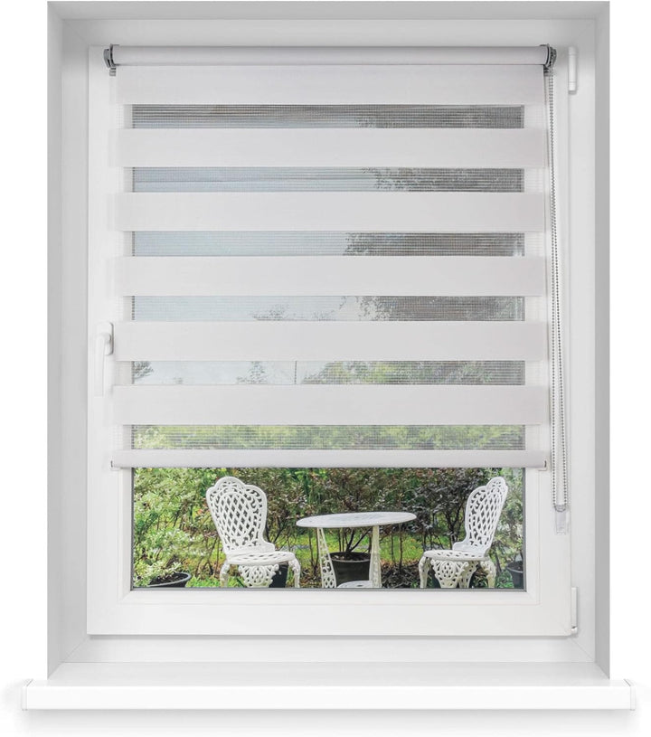 Victoria M. Doppelrollo Klemmfix ohne Bohren, 105 x 150cm (BxH) Grau, Rollo Fensterrollo lichtdurchl