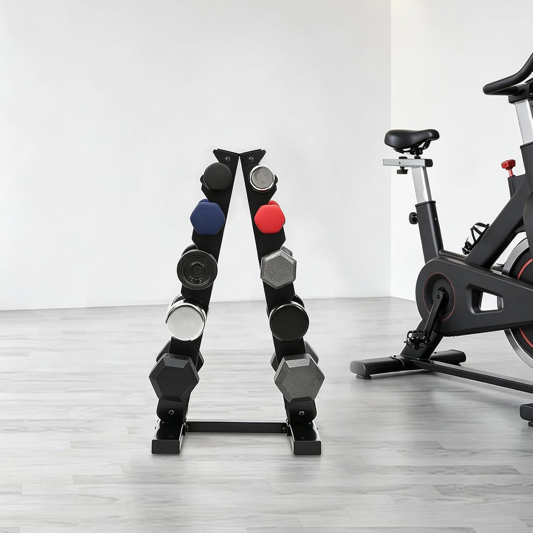 Hantelständer A-Rahmen 5-stufig Stahl Gewichtständer für Hanteln bis 100 kg Heim-Fitnessstudio Freis