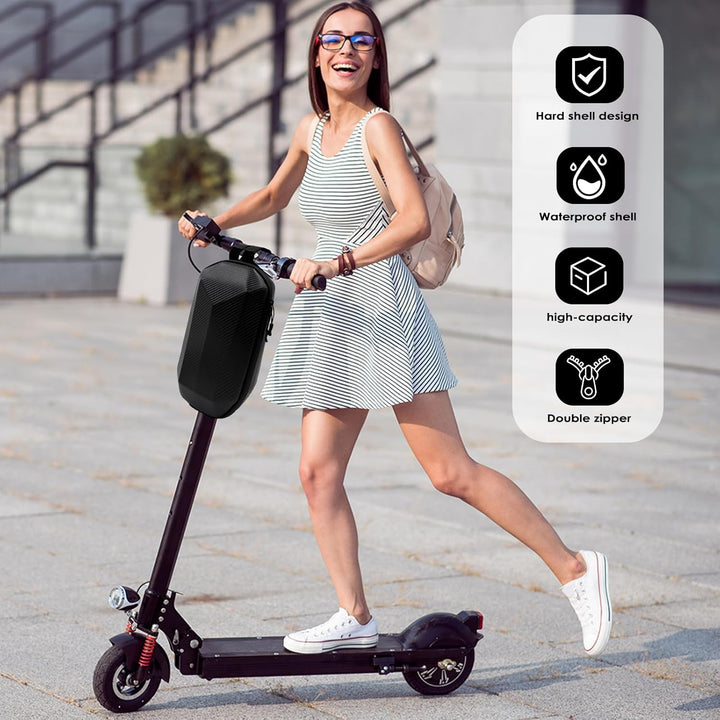 E Scooter Tasche, 4L Grosser Kapazität Rollertasche mit Eva Hard Sell Inneres, wasserdichte Front Tu