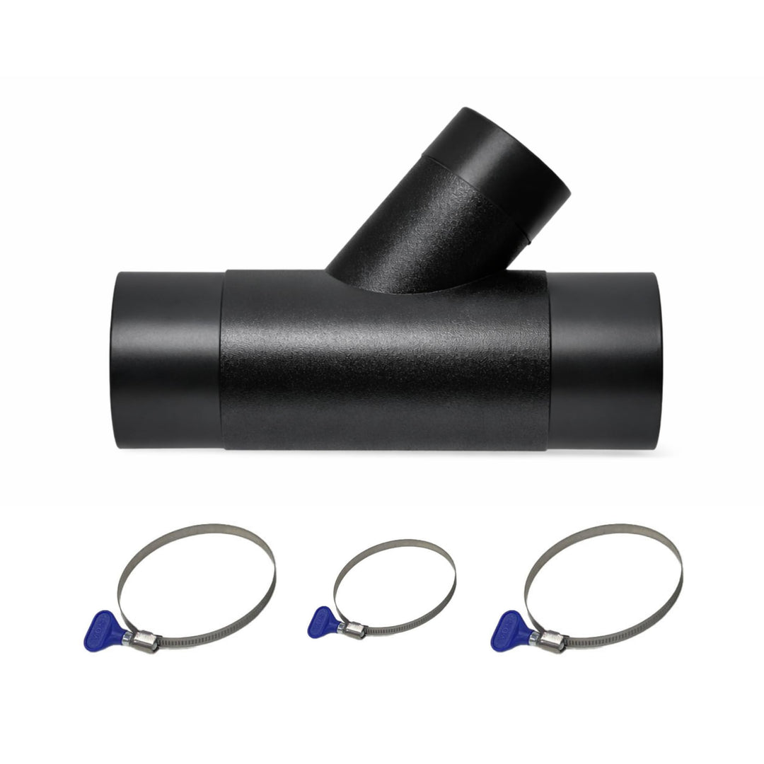 Y Stück 100mm, Absaugung Werkstatt, Y stück 100mm Abluft Adapter inkl. 3 Schlauchklemmen, Absaugung