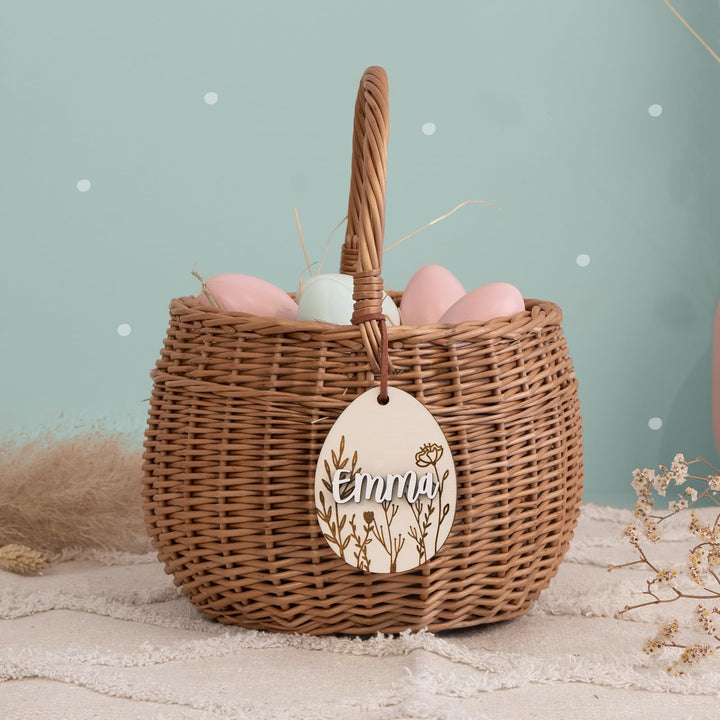 Personalisiertes Osterkörbchen – Weidenkörbchen für Kinder & Babys – Mit süssem Tier-Design – Ostere
