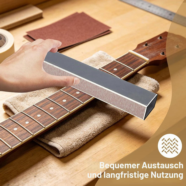 Gitarren Bund Nivellierungs, 20x3,8x2,5cm/7,9X1,5X1 Zoll Schleifbalken Nivellierstange mit selbstkle