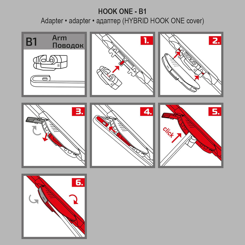 HEYNER® Scheibenwischer-Set HYBRID Kompatibel für Kia Carens (Bj. 13-20)