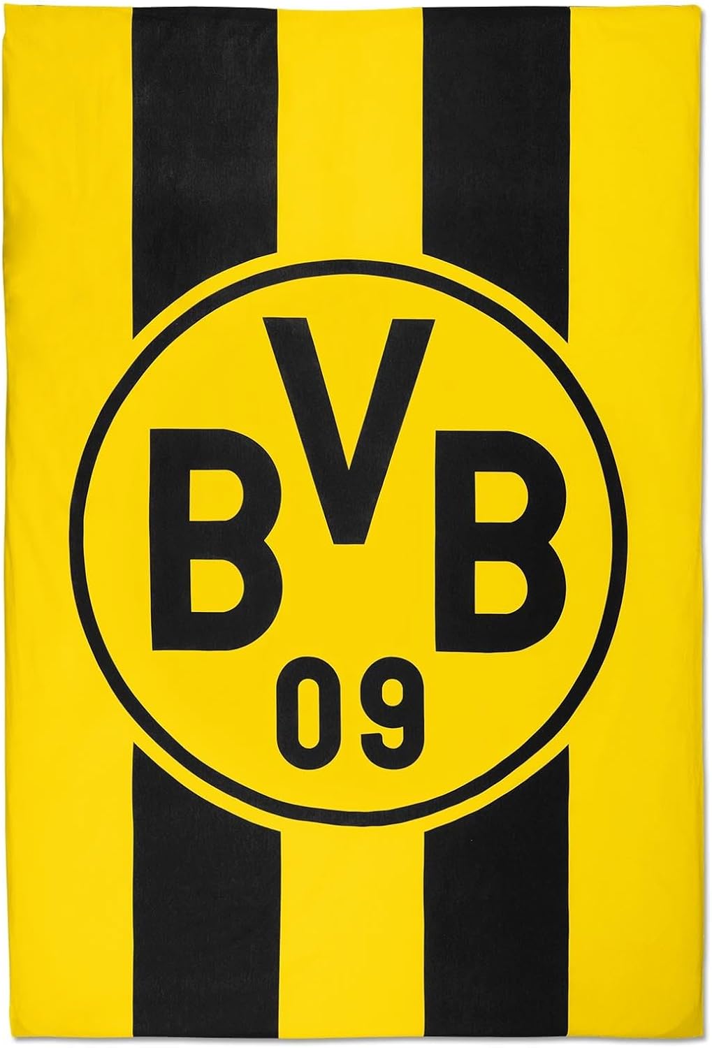 Borussia Dortmund BVB BETTWÄSCHE Blockstreifen 135 X 200 cm: Bettbezug und Kissenbezug mit Knöpfen,