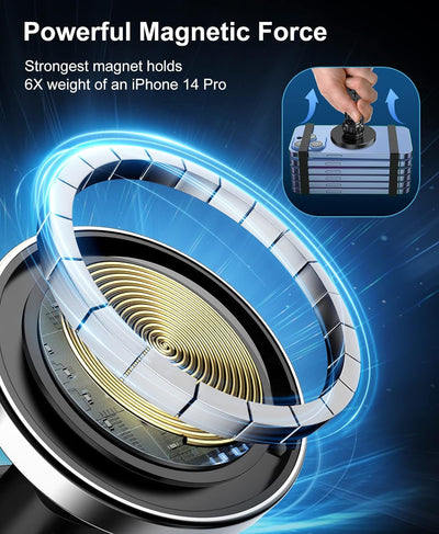 Beeasy 15W MagSafe Autohalterung Ladegerät, Magnet Auto Handyhalterung mit Ladefunktion, Kfz Qi Lade