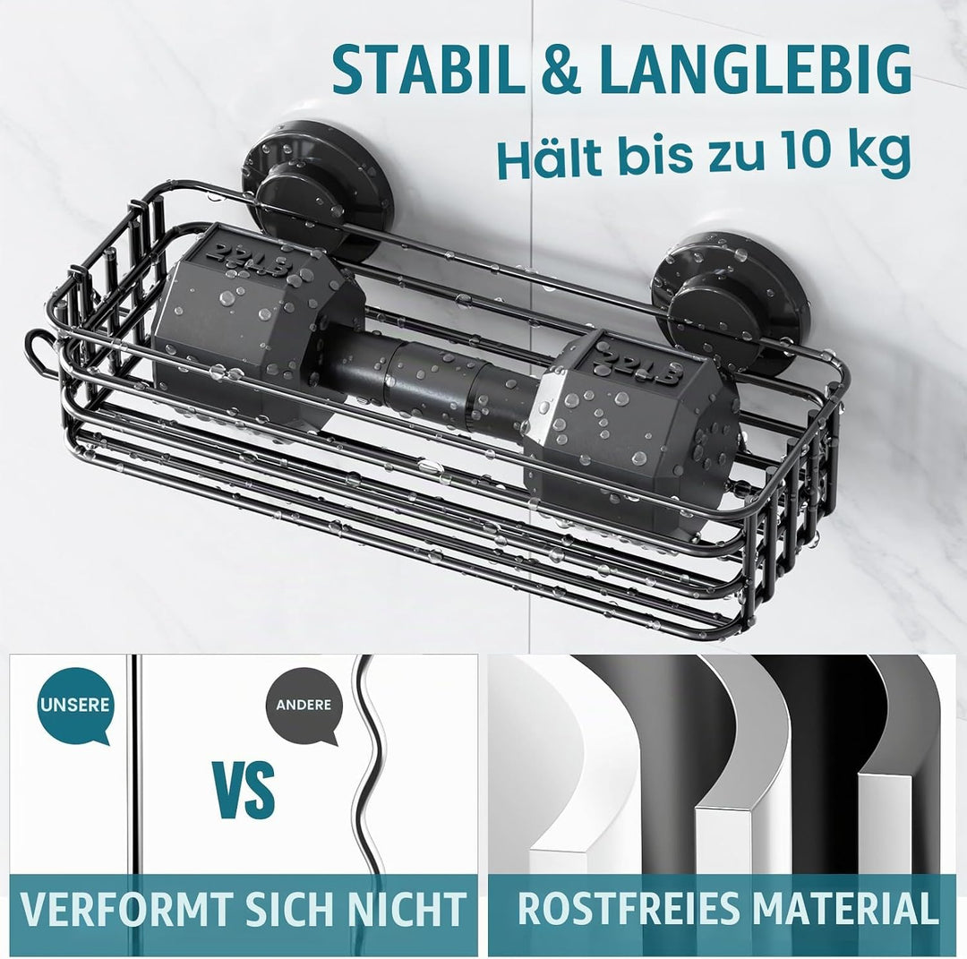 TAILI Duschablage Ohne Bohren Rostfreie Duschregale für die Dusche Grosse Kapazität Bad Organizer Oh