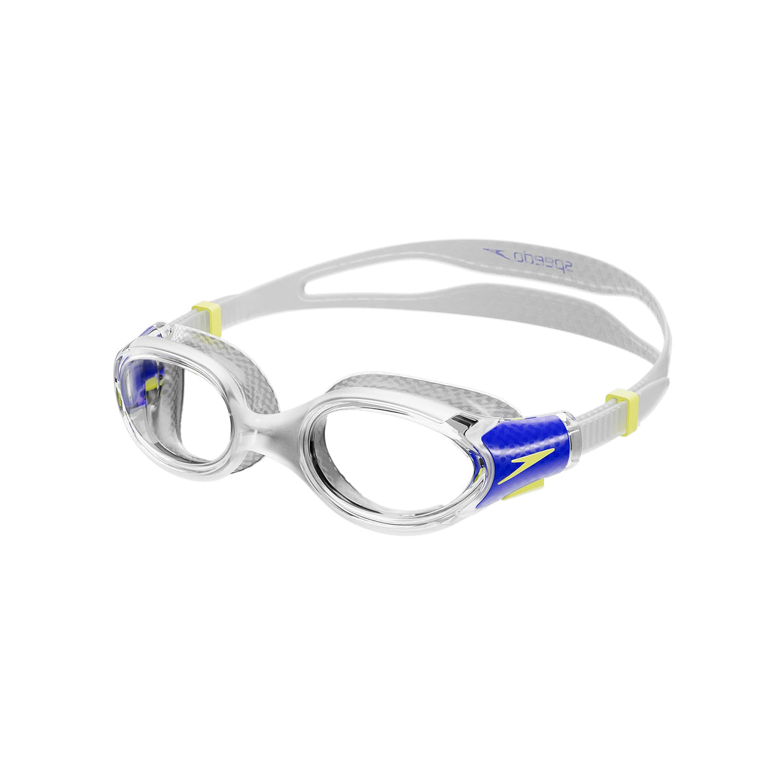 Speedo Unisex Kinder Biofuse 2.0 Schwimmbrille | Patentierte einfache Anpassung | Anti-Beschlag | Wa