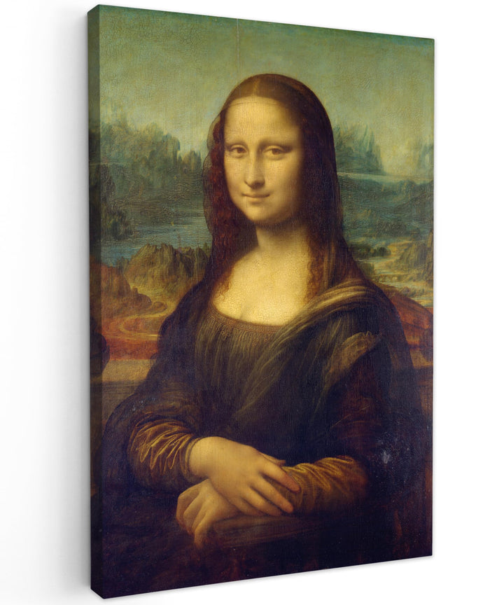 MuchoWow Leinwand Bilder, Einzigartige Wanddeko mit Rahmen, Mona Lisa - Leonardo da Vinci, Wandbilde