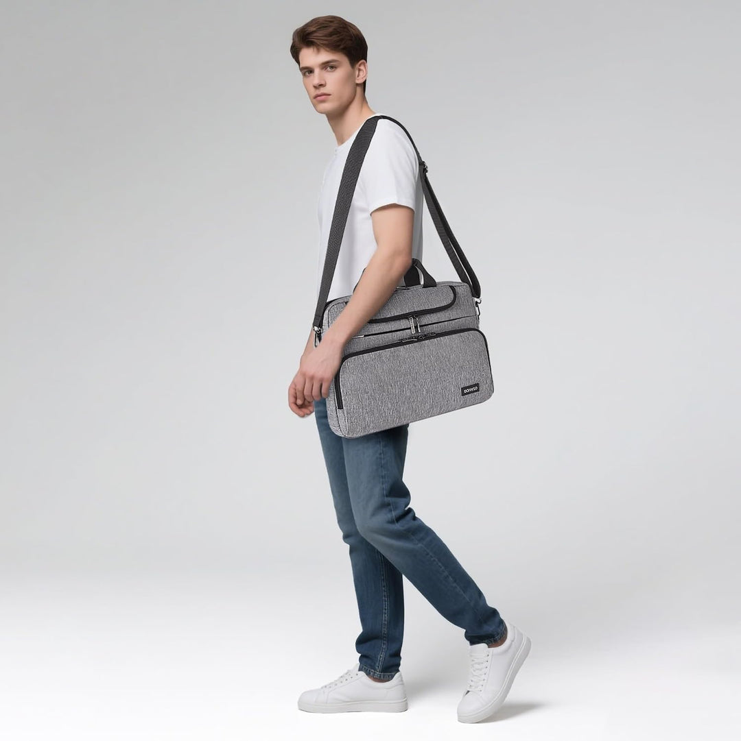 DOMISO 17 Zoll Wasserdicht Laptop Tasche Aktentasche Schultertasche Notebooktasche Business für 17-1