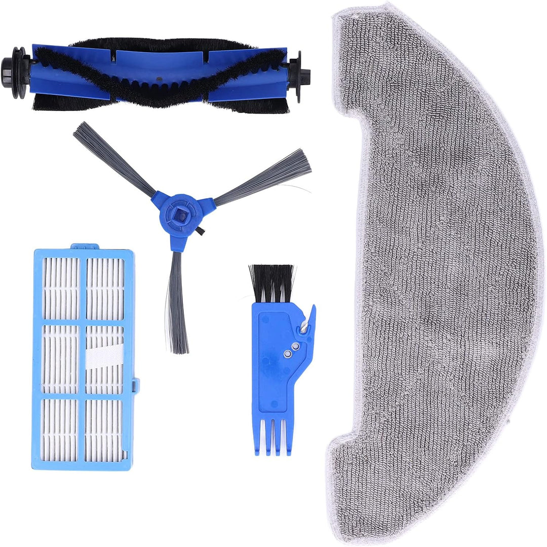 Marhynchus Home Roboter-Staubsauger-Kit Seitenbürste Lappenfilter Hauptbürsten-Set für 850T Clean Su