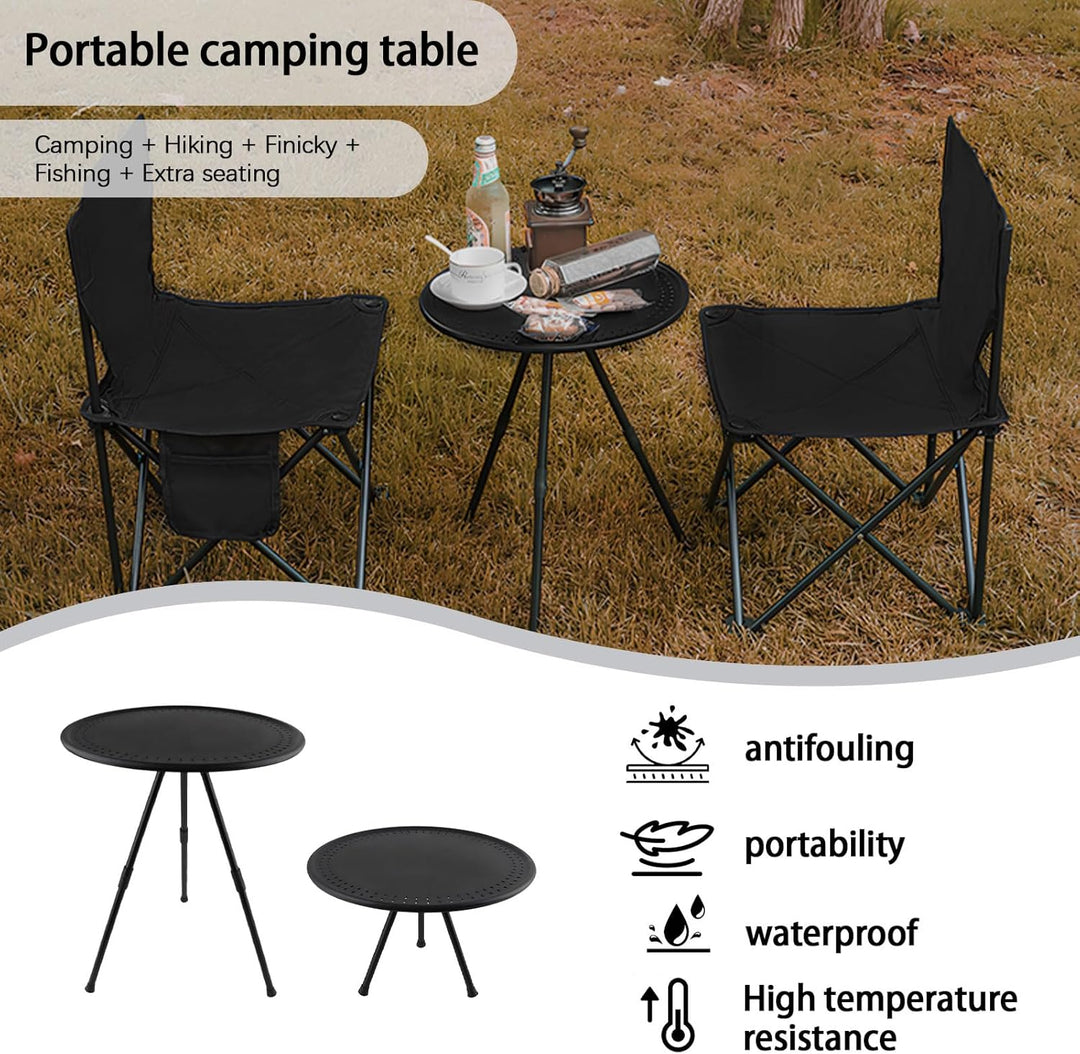 dellyy Camping Tisch Mini Faltbarer 38cm Klappbar Ausziehbarer Campingtisch Mini|Picknicktisch Outdo