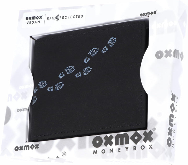 Oxmox Geldbörse Herren/Portemonnaie Damen | Wallet mit RFID Schutz | New Cryptan (Vegan) | 5 Kreditk