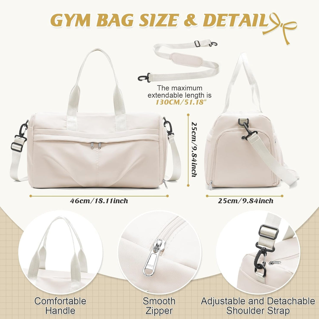 HYC00 Sport Duffel Bag Damen Sporttasche mit Schuhfach Reisetasche Damen Weekender Travel Bag Handge