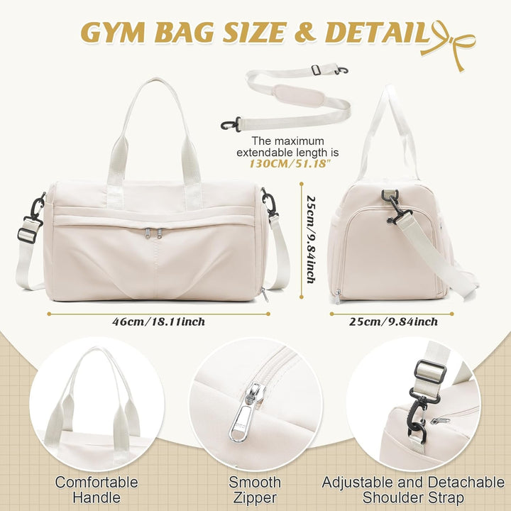 HYC00 Sport Duffel Bag Damen Sporttasche mit Schuhfach Reisetasche Damen Weekender Travel Bag Handge