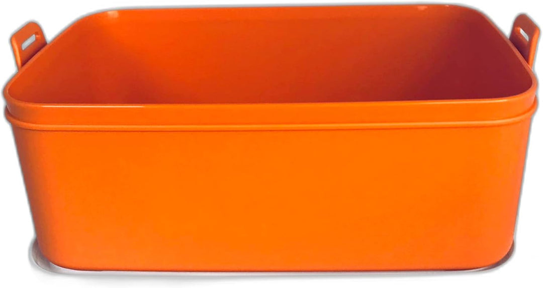 Tupperware Click to Go Stapel und klick 1,5 L mit Griff Lunchbox Picknickset Lunch Box orange weiss