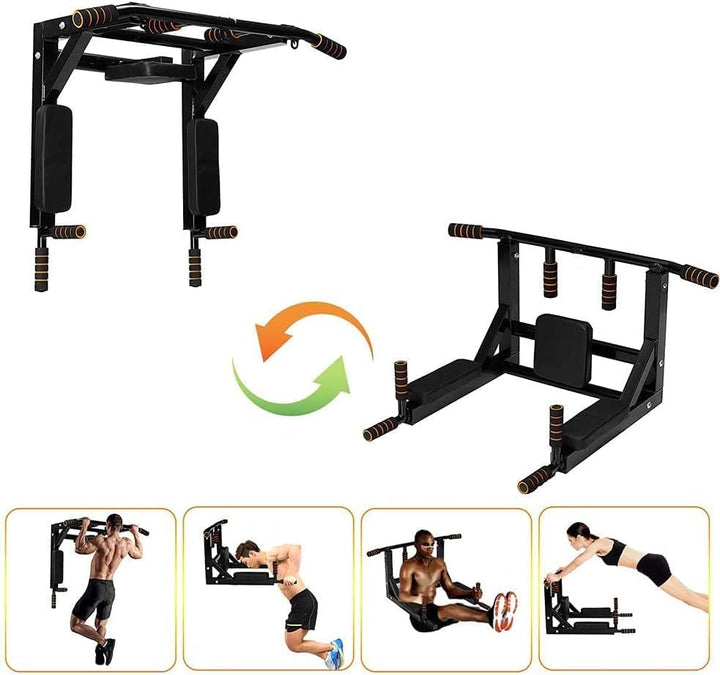 Trintion 4 in 1 Klimmzugstange zur Wandmontage Klimmzugstangen Heimturnhalle Pull Up Bar Multifunkti