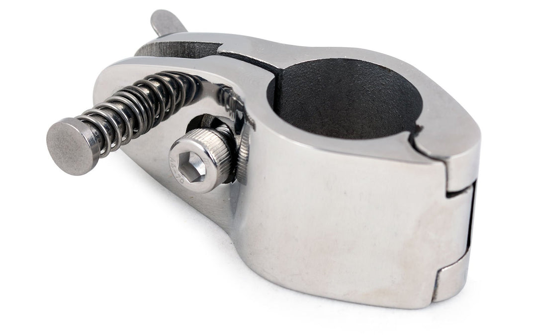 Gelenk Scharnier Rohrschelle klappbar für 22 mm Rohre Gabel Bimini Persenning Sonnenverdeck Bootsver