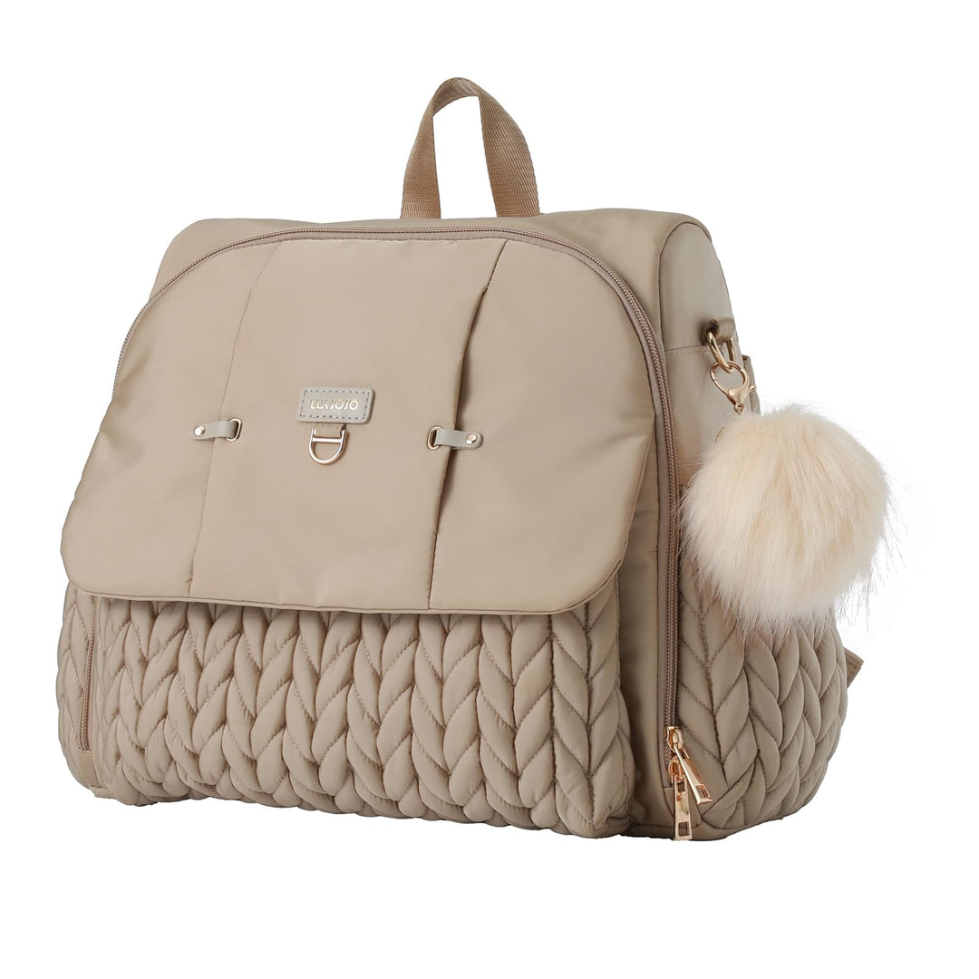 Leila Wickelrucksack mit verstellbaren Schultergurten, Kinderwagen-Clips und Wickelauflage – Modebew