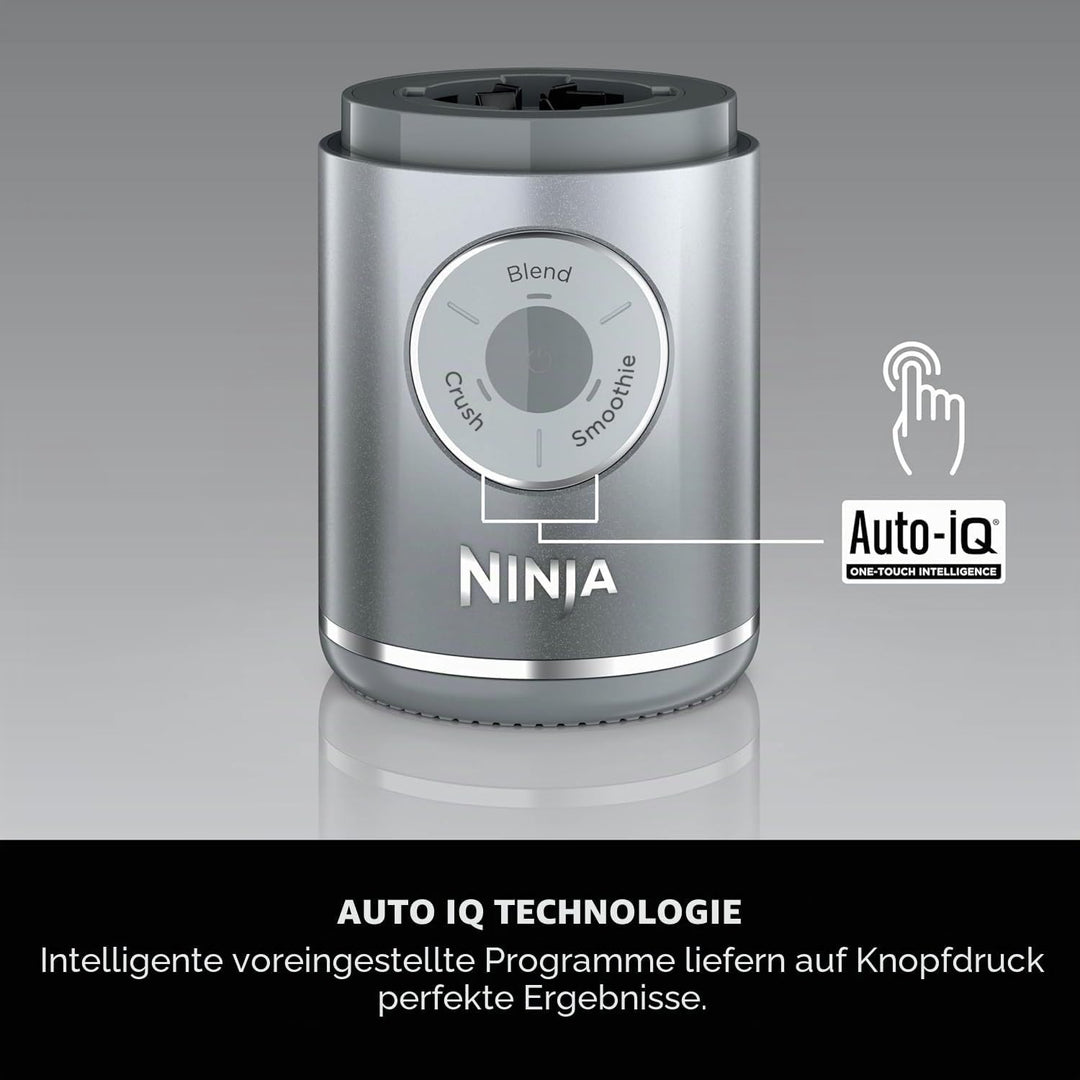 Ninja Blast Max Tragbarer Mixer, 570 ml, wiederaufladbarer Akku, Mixbecher & auslaufsicherer Deckel,