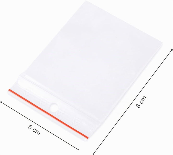 1000 Kleine Beutel ZIP 6 x 8 cm Plastiktüten Lebensmittelbeutel | Plastikbeutel Ziplock Tüten Wieder
