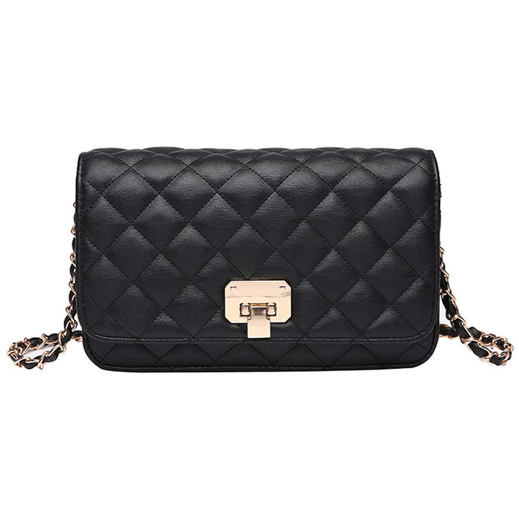 Damen Leder Schultertasche Mode Clutch Handtasche gesteppt Designer Crossbody Tasche mit Kettenrieme