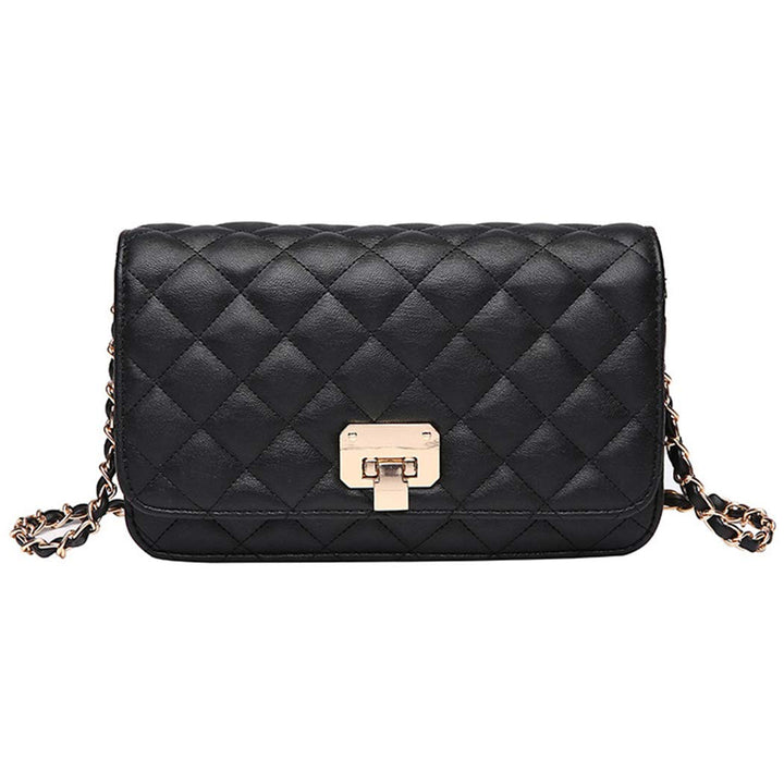 Damen Leder Schultertasche Mode Clutch Handtasche gesteppt Designer Crossbody Tasche mit Kettenrieme