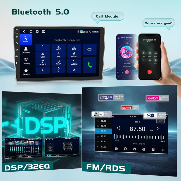 8 Core 6G+128G DSP Hikity Android 15 Autoradio für Citroen Berlingo B9 2008-2017/Peugeot Partner 200