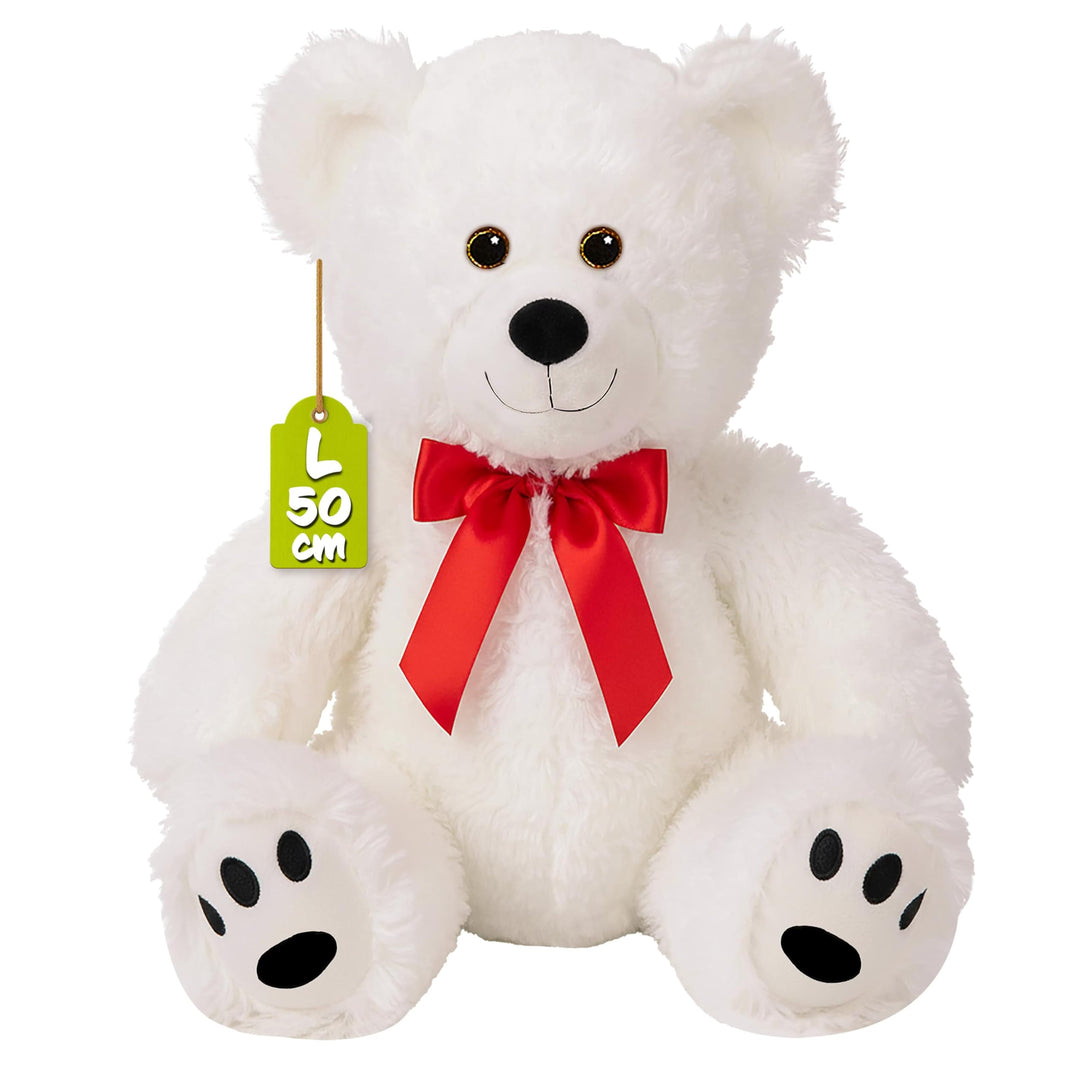 monzana® Teddybär L - XXXL 50-175cm Weiches Fell Schleife Tatzendruck Geschenk Plüschtier Kuscheltie