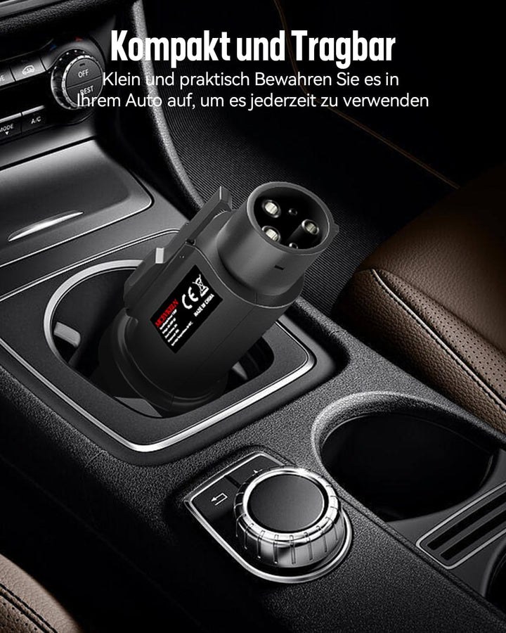 MCEVKELN EV Ladekabel Adapter mit Anti-Diebstahl-Clip| Typ 2 Male auf Typ 1 Female Elektrofahrzeug L