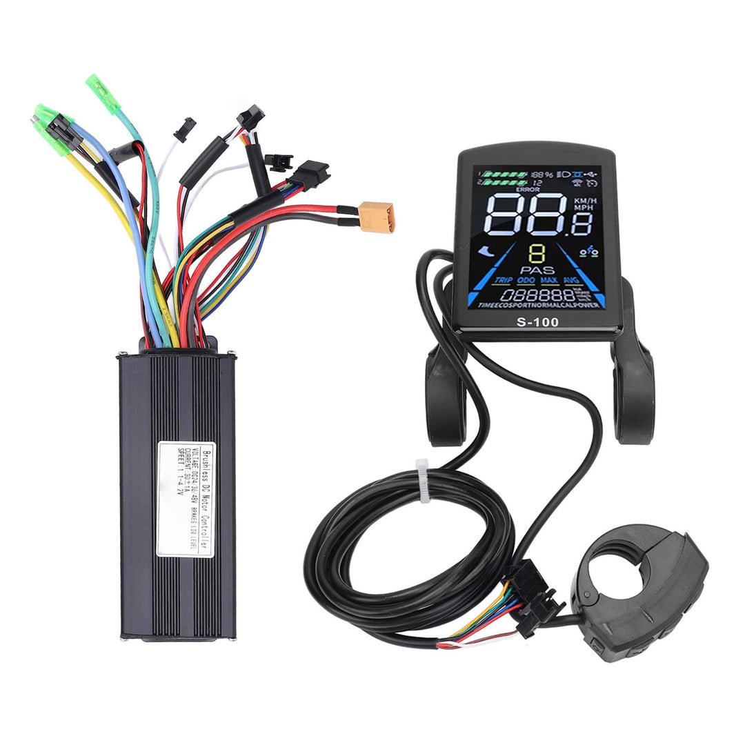 BuyWeek E-Bike Brushless Motor Controller Kit, 36V 48V 750W 1000W 30A 3 Modus Sinuswelle Controller