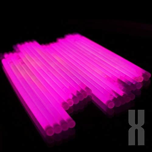 KNIXS 1000x Arm-Knicklichter - Pink leuchtend inkl. 1000x 3D-Verbinder und je 20x Ballverbinder und
