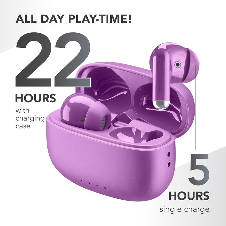 Music Sound Drift Bluetooth In-Ear-Kopfhörer kabellos mit kompaktem, farbenfrohem Case, Auto-Pairing