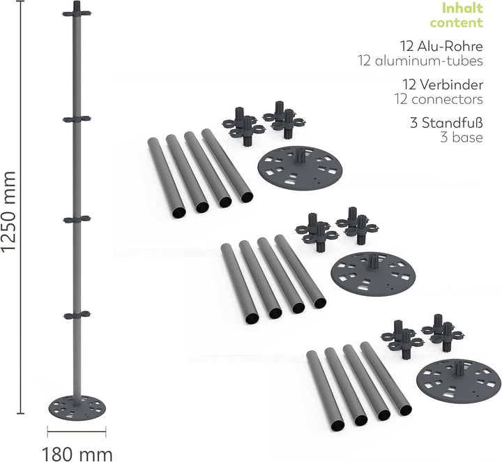 GUSTA GARDEN Tomato Buddy - 125cm Tomatenstab Rankhilfe Rankstab - für Tomaten Bohnen Klettergemüse