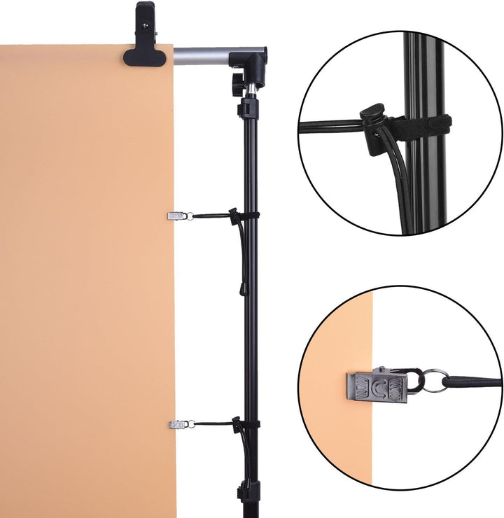 Mudder Hintergrund Klammer Halter für Foto Video Studio, 12 Stück, Schwarz