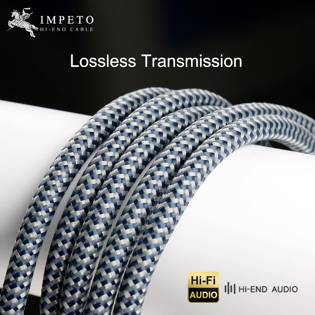 Impeto Subwoofer Kabel Y Cinch 2 auf 1 Subwoofer Cable RCA 2 auf 1 Audiophile HIFI Cinch-Y-Kabel, Au