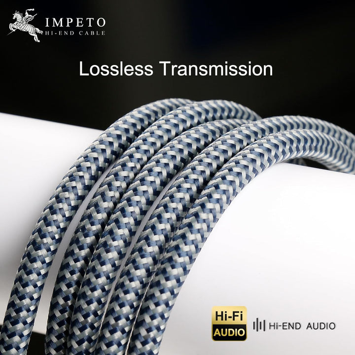 Impeto Subwoofer Kabel Y Cinch 2 auf 1 Subwoofer Cable RCA 2 auf 1 Audiophile HIFI Cinch-Y-Kabel, Au