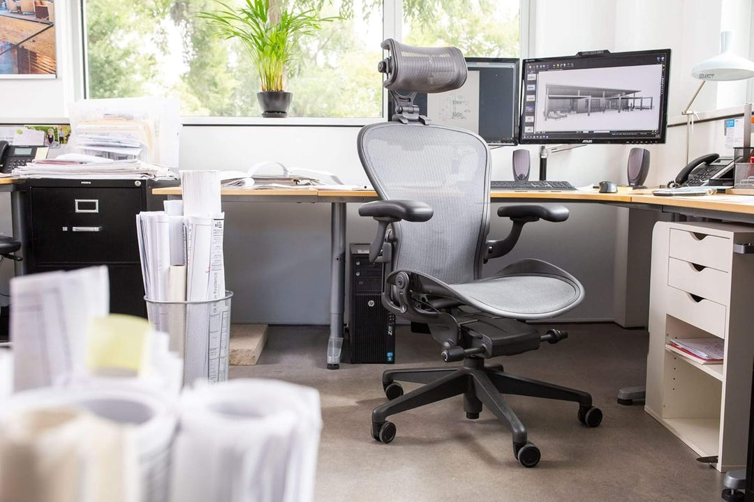 Engineered Now Kopfstütze für klassischen Herman Miller Aeron h4 für remastered Graphit, h4 für rema
