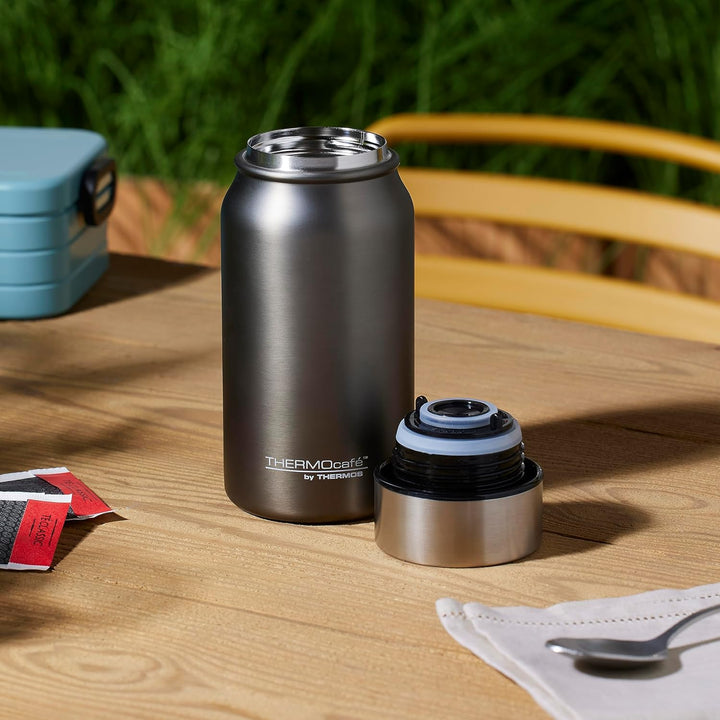THERMOcafé by THERMOS TC DRINKING MUG stone grey mat 0,35l, Thermobecher Edelstahl, Isolierbecher, K