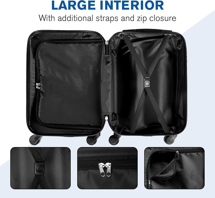Slazenger Kofferset 2 Teilig/ 3 Teilig - Trolley Handgepack und Reisekoffer Gross - ABS Hartschalenk