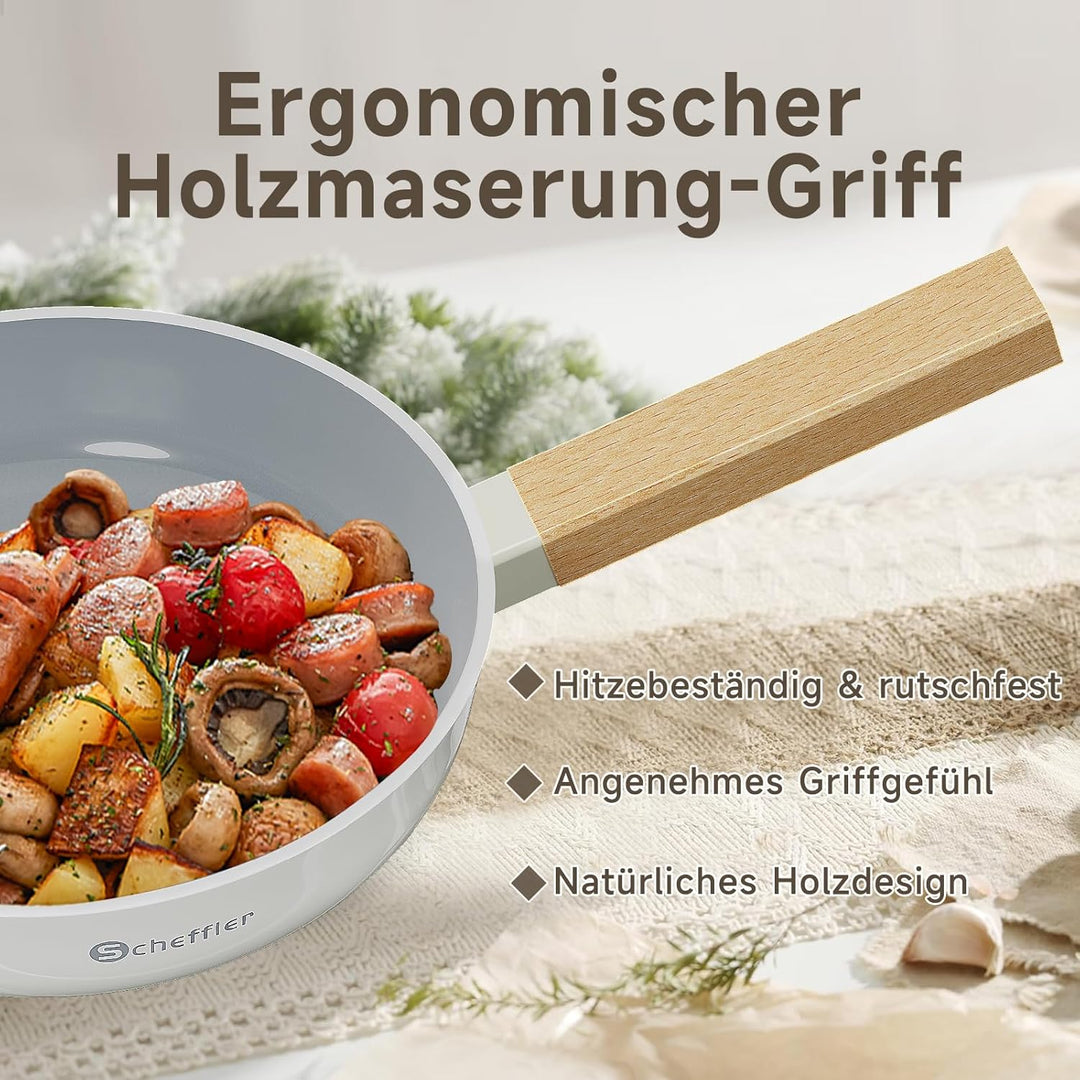 Scheffler Pfannenset Pfanne 20/24/28cm,Bratpfanne Pfannen,beschichtete Pfanne,Pfanne Induktion mit A