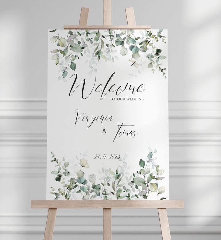 Manschin Laserdesign Willkommensschild Aluverbund personalisiert - Made in Germany - Welcome Willkom