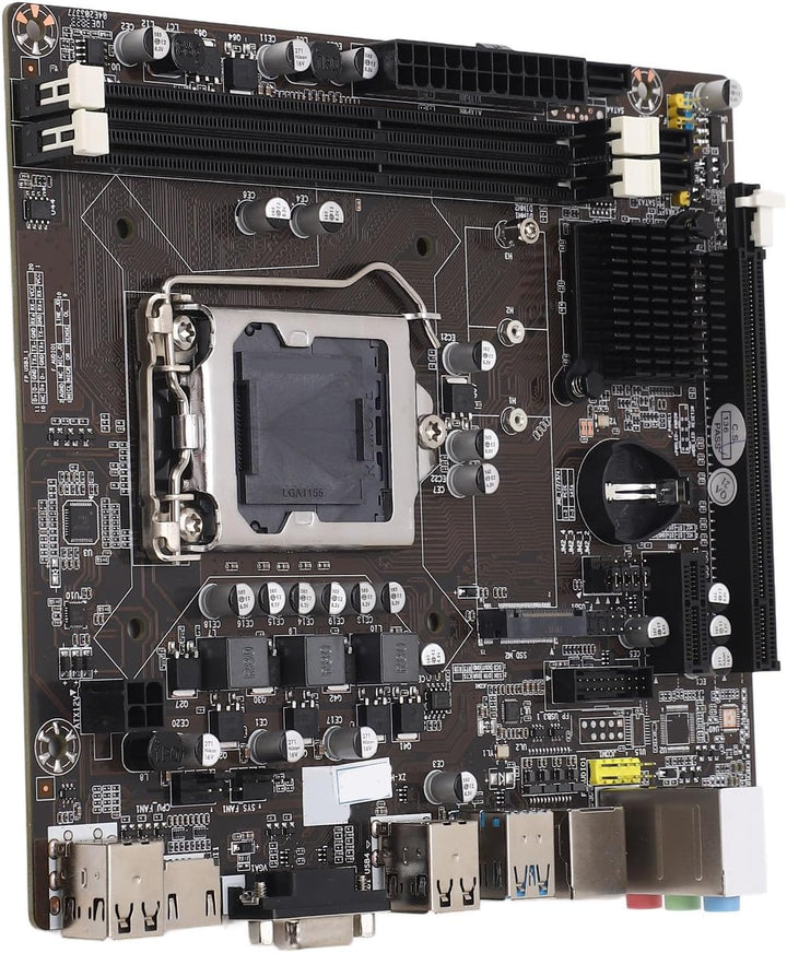 Gaming Motherboard DDR3, 1155 Pins 2 DDR3 100M Mining Motherboard Unterstützt Corei7, I5, I3 (LGA115