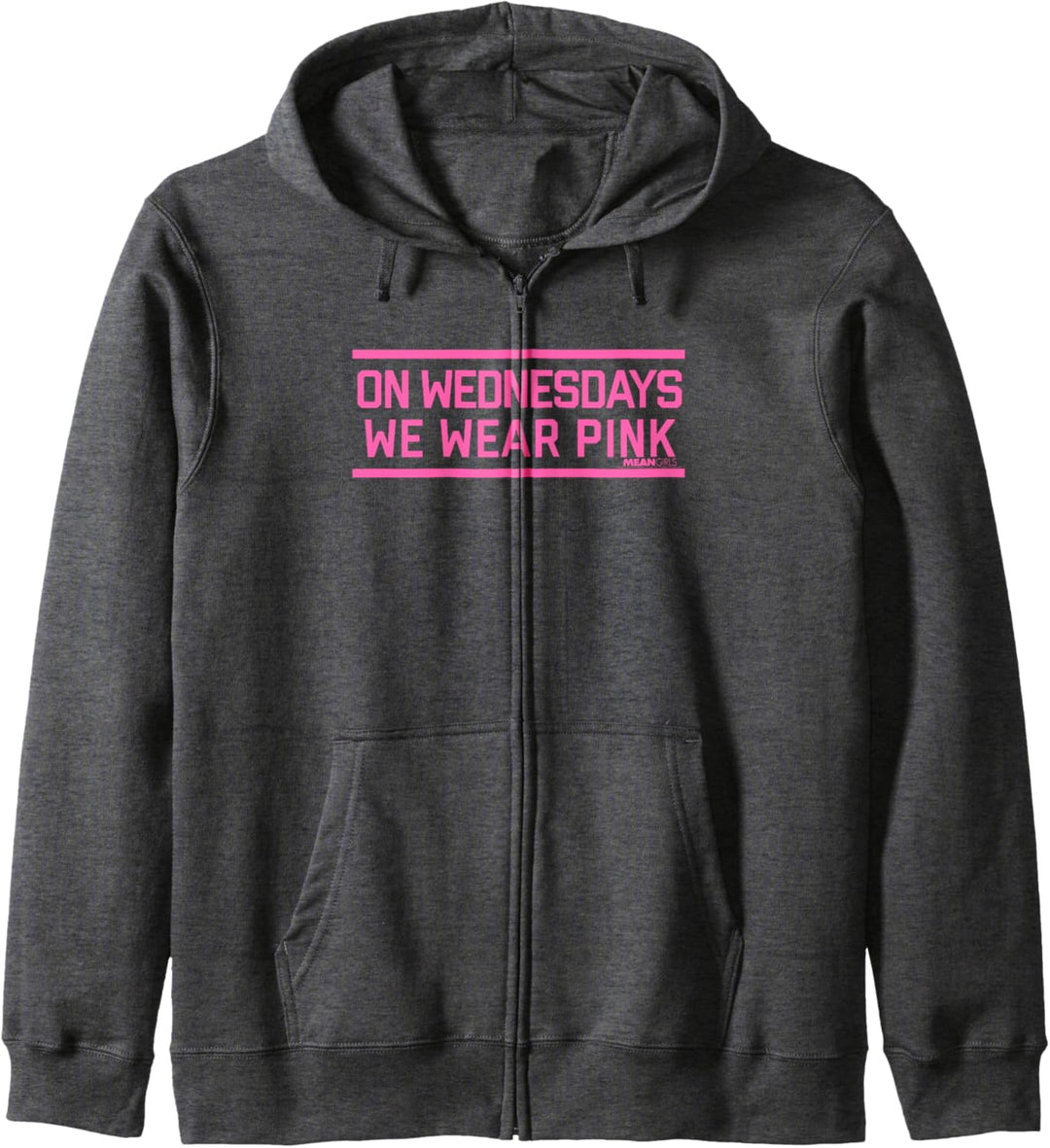 Mean Girls Pink Text On Wednesdays Kapuzenjacke
